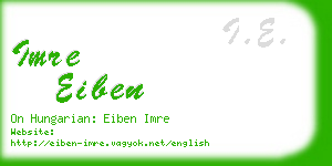 imre eiben business card